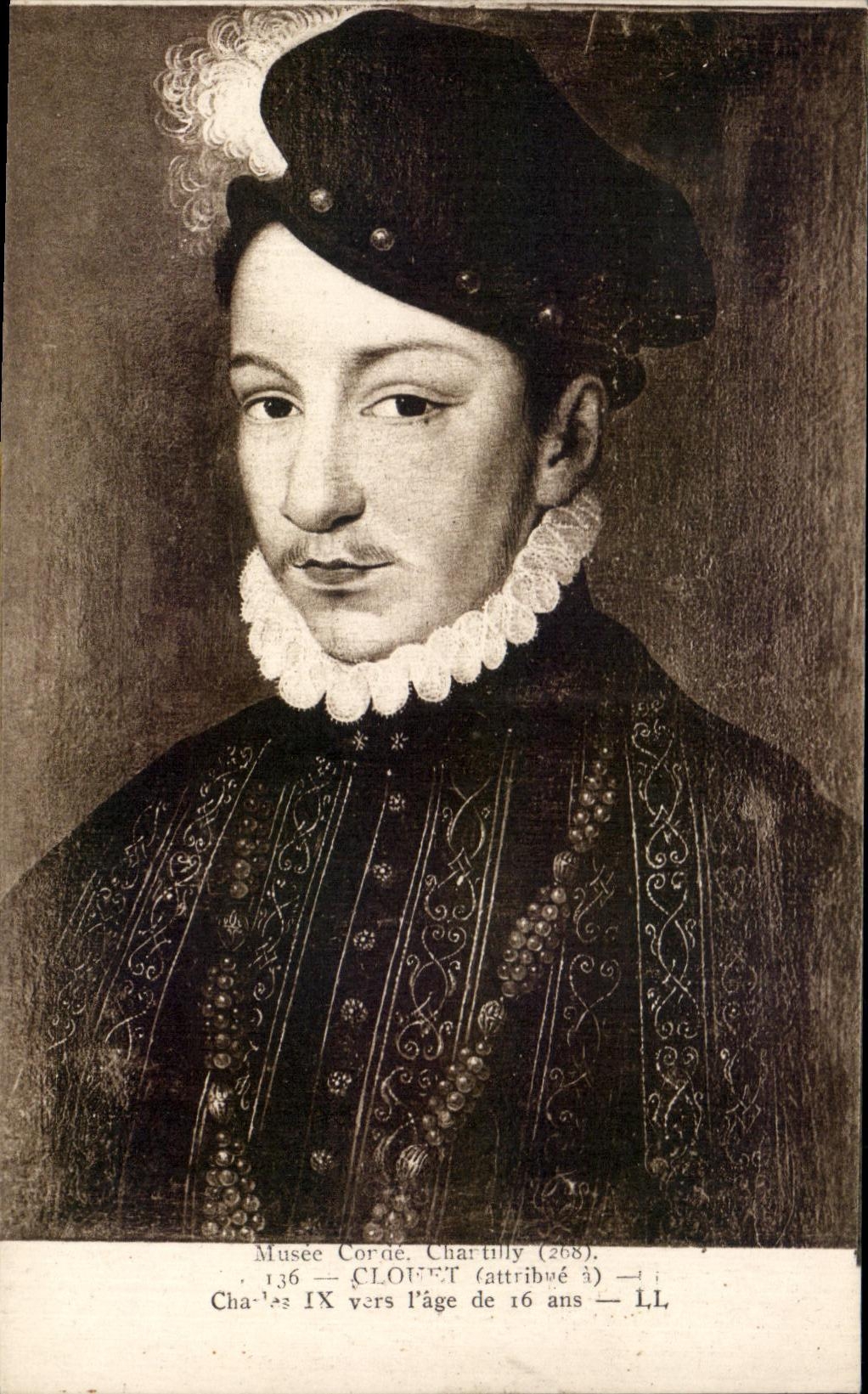 Charles IX — vers l'âge de 16 ans — Musée Corde, Chartilly (268) — attribué à Clovet