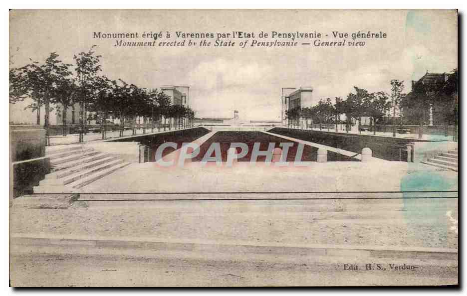CPA Monument erige a Varennes par I'Etat de Pensylvanie Vue Generale erected the State