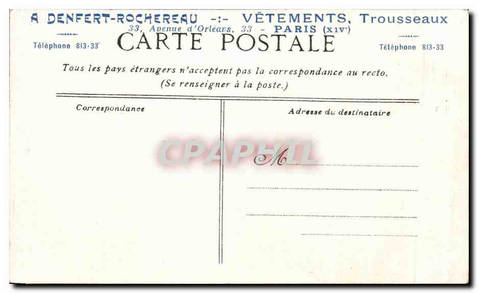 CPA Vichy le hall du Casino — Verso