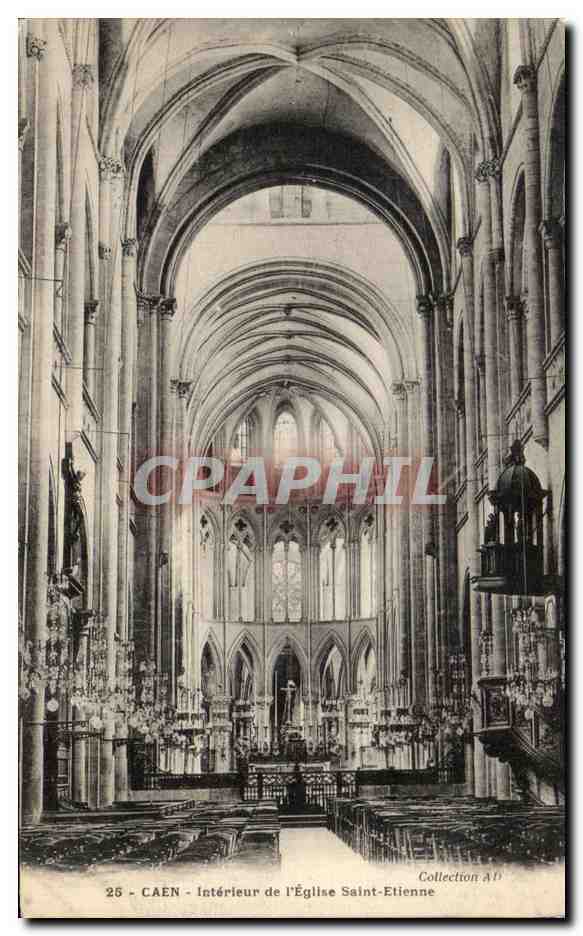 CPA Caen Interieur de I'Eglise Saint Etienne