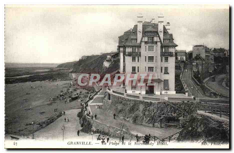 Granville — Die Strände und das Normandy Hotel — ND. Phot.