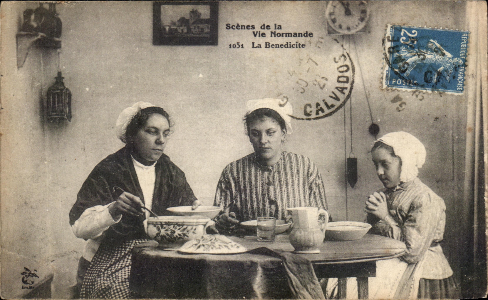 CPA Scenes de la Vie Normande La Benedicite