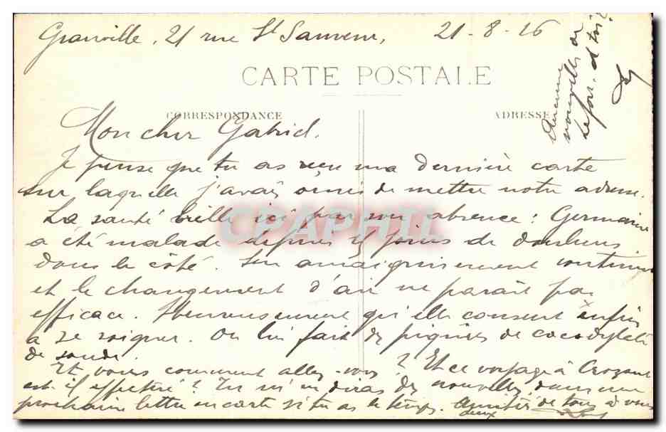 Granville - Le Port - Remorquage d'une Bouée — Rückseite