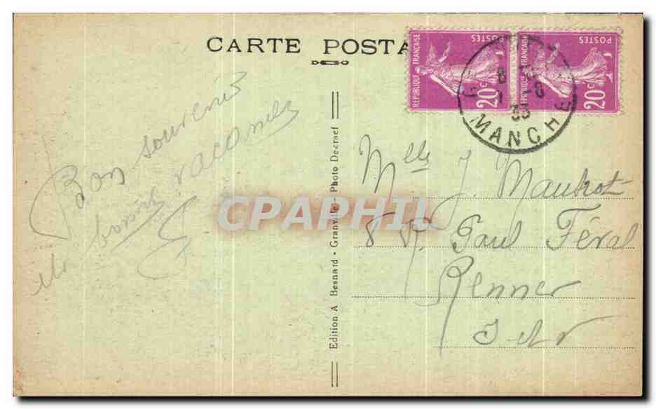 Granville — Le Guet — Edition A. Besnard — Rückseite