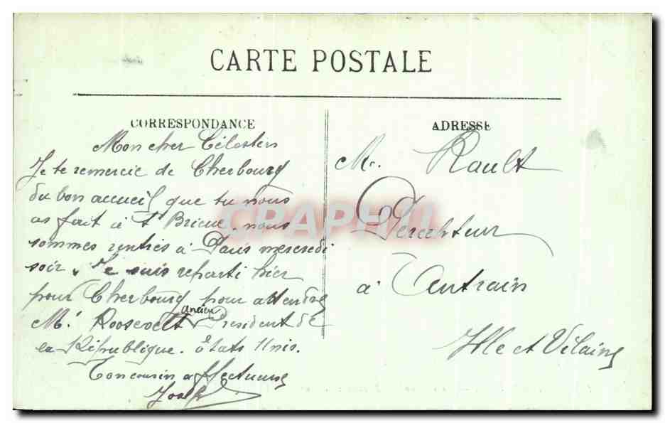 Cherbourg — Le Casino — Façade intérieure — LL. — N° 103 — Verso