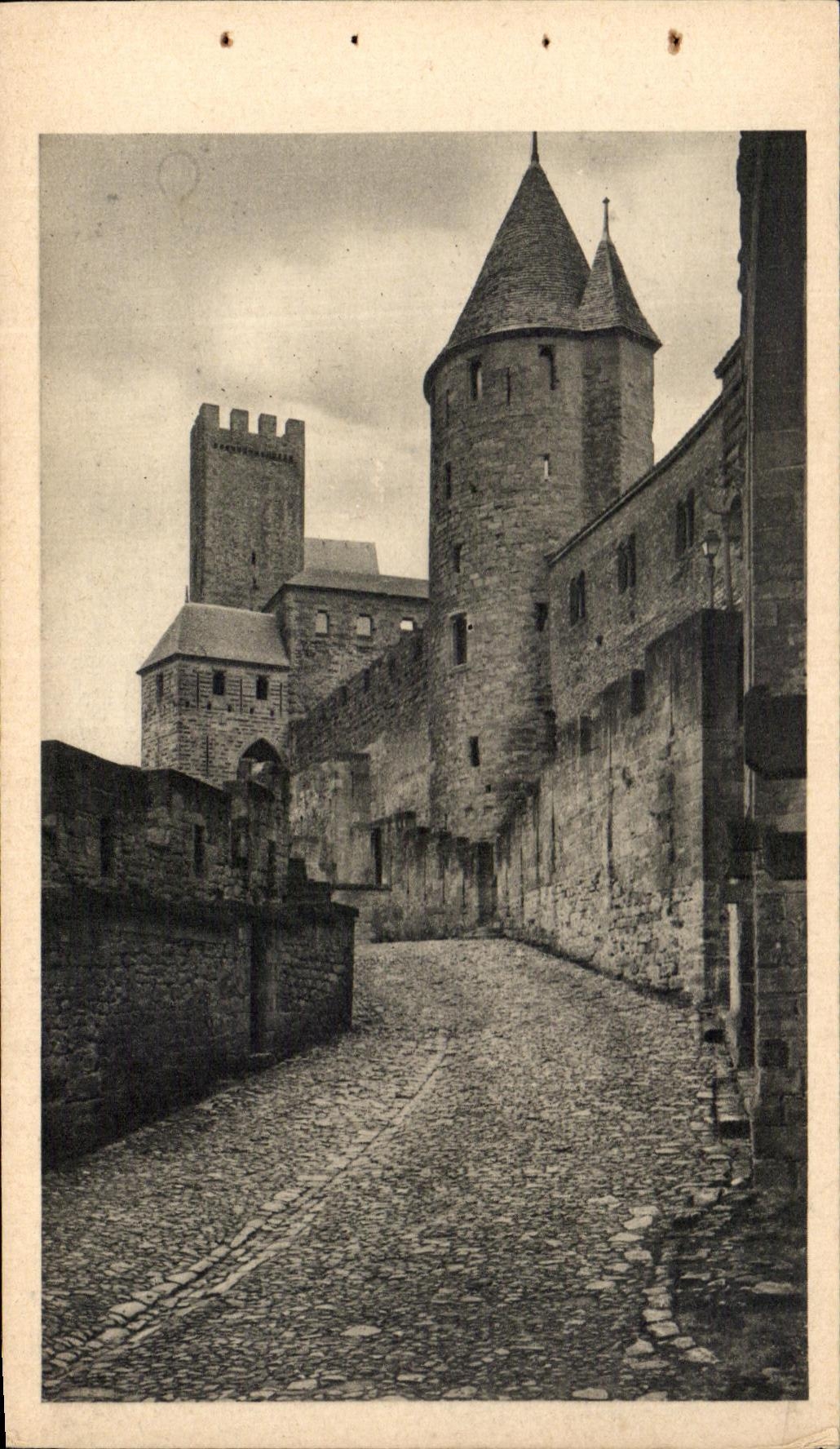 CPA Cite De Carcassonne Le Chateau et la Porte d'Aude
