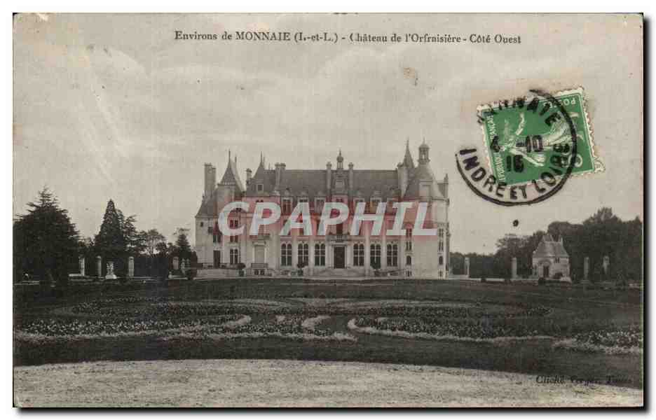 CPA Environs de Monnaie Chateau de l'Orfraisiere Cote Ouest