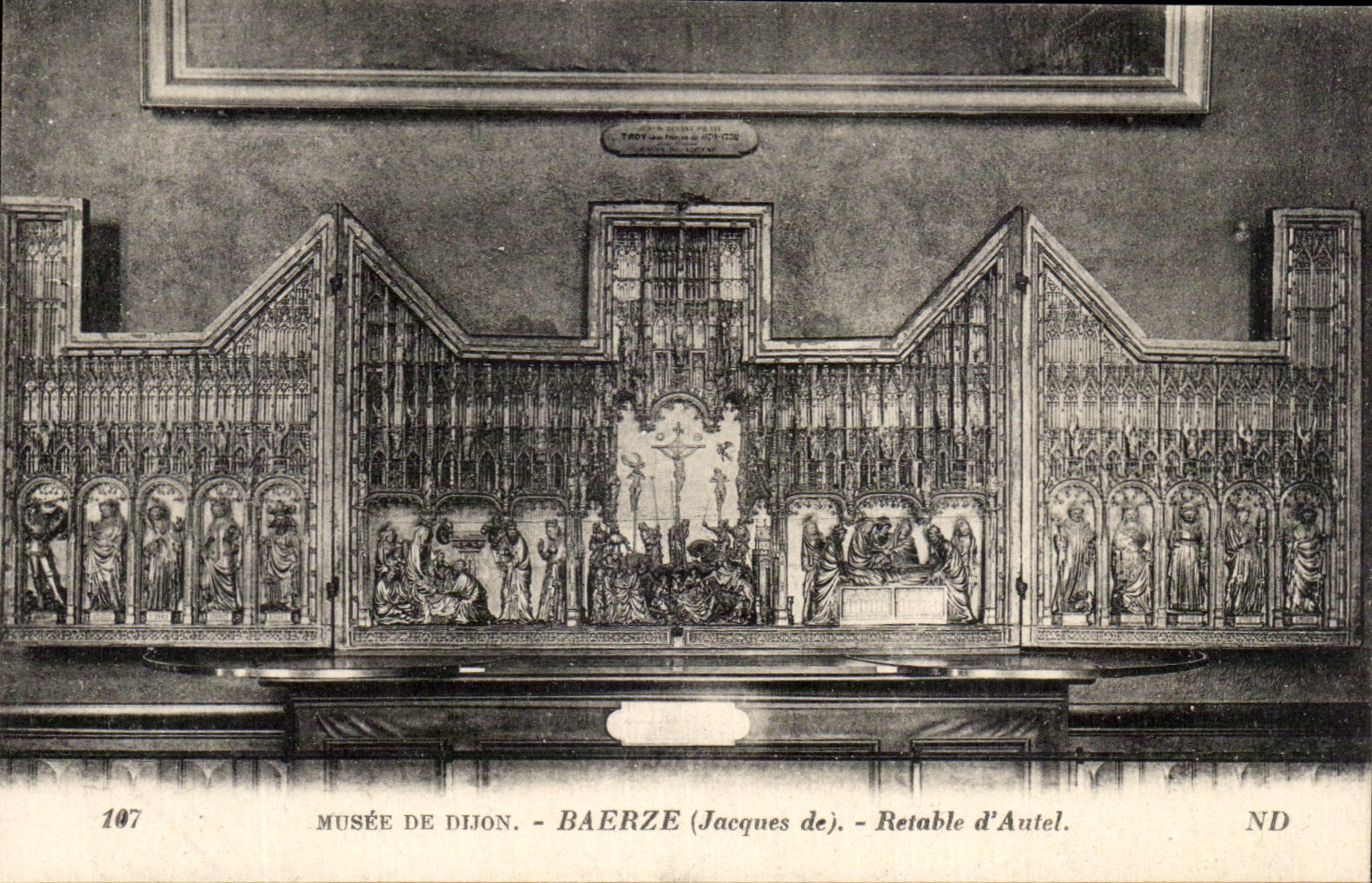 CPA Musee De Dijon Baerze Retable d'Antel