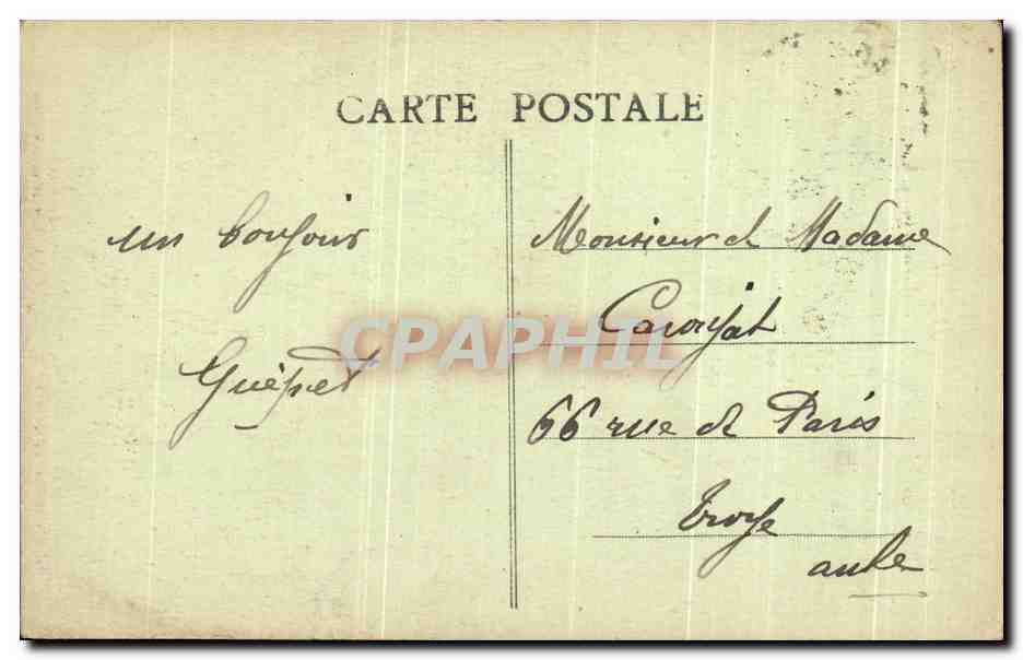 CPA Dijon Eglise L'Horloge — Rückseite