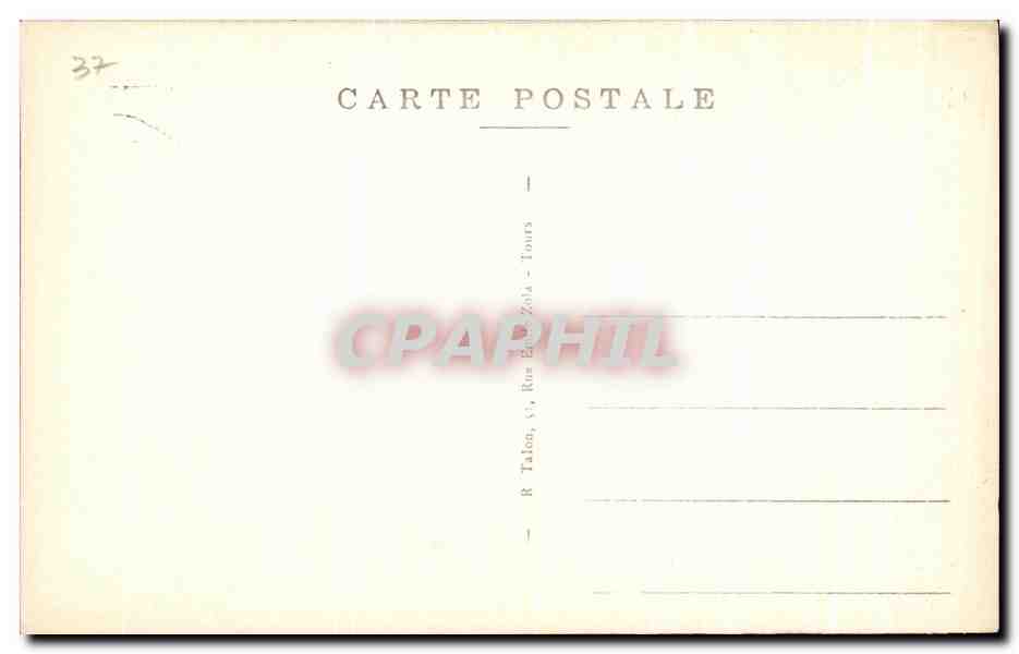 CPA Tours La Place du Palis de Justice et l'Avenue de Grammont — Rückseite