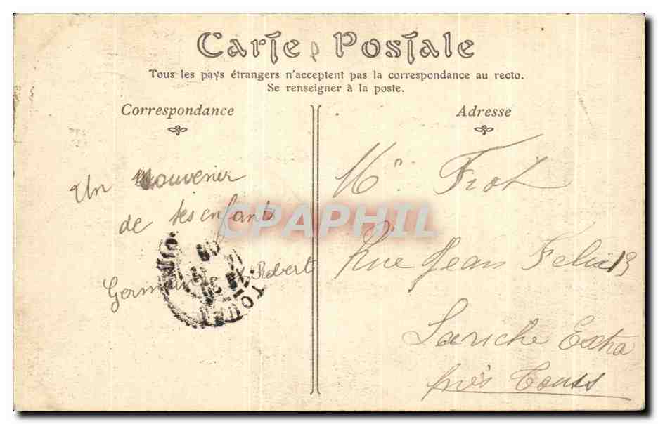 CPA Montlouis La Bourdaisere au Chateau ou naquit Gabrielle d'Estrees — Rückseite