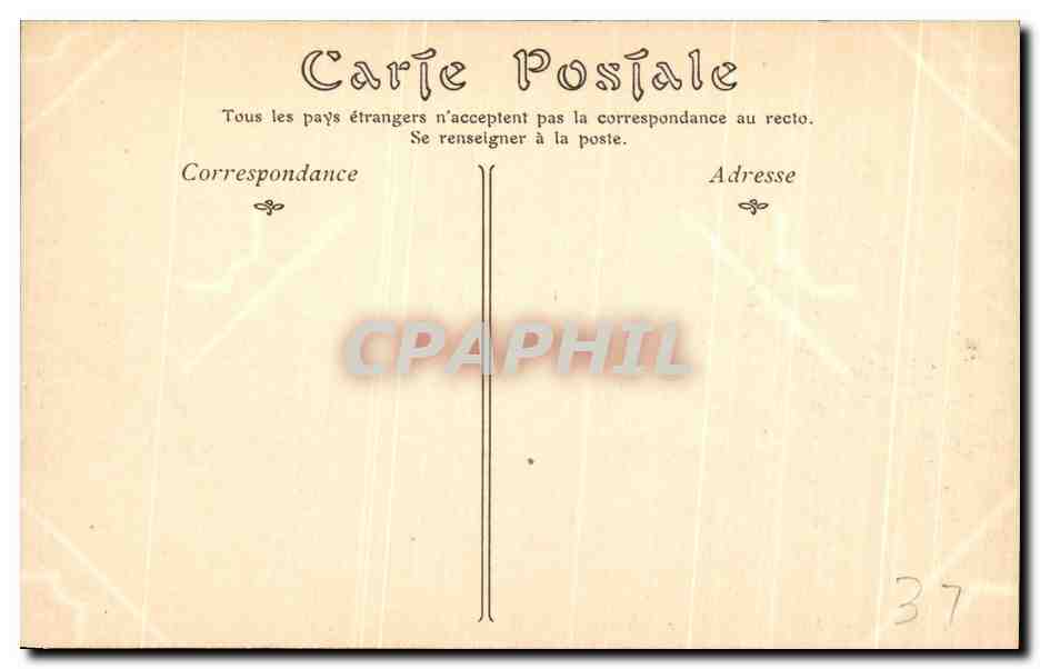 CPA Langeais Le Chateau et L'Eglise — Verso