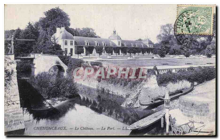 CPA Chenonceaux Le Chateau Le port