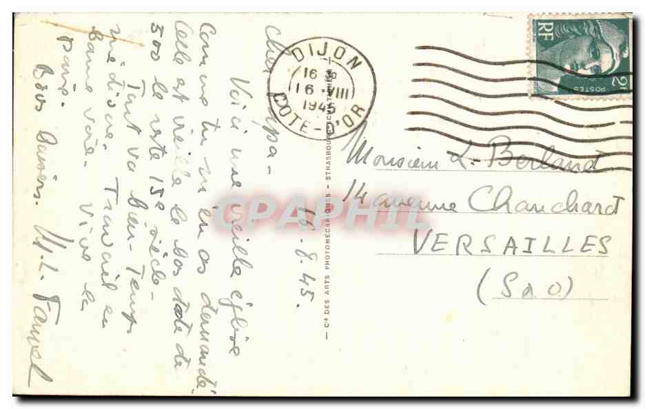 CPA Dijon La cathedrale St benigne  — Verso