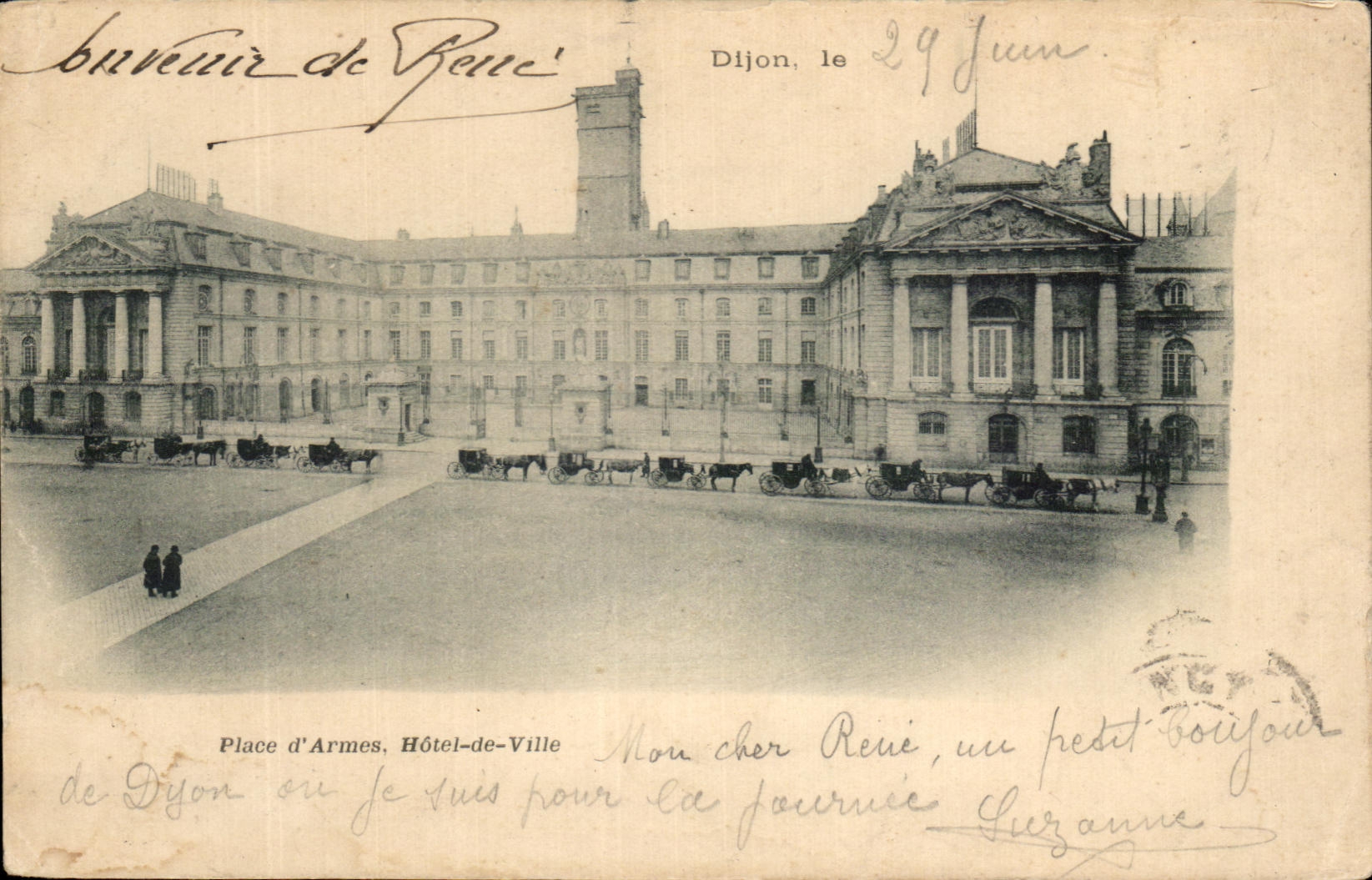 Place d'Armes, Hôtel-de-Ville — Dijon — éditeur non identifié, n° de série non visible