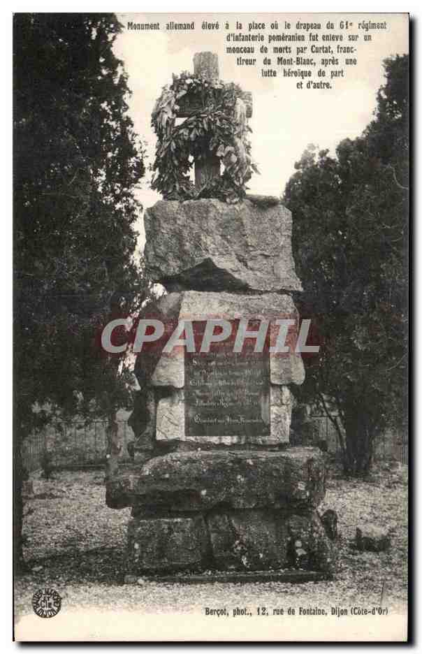CPA Dijon Monument Allemand eleve a la Place ou le Drapeau du 61eme regiment d'infanterie Militaria