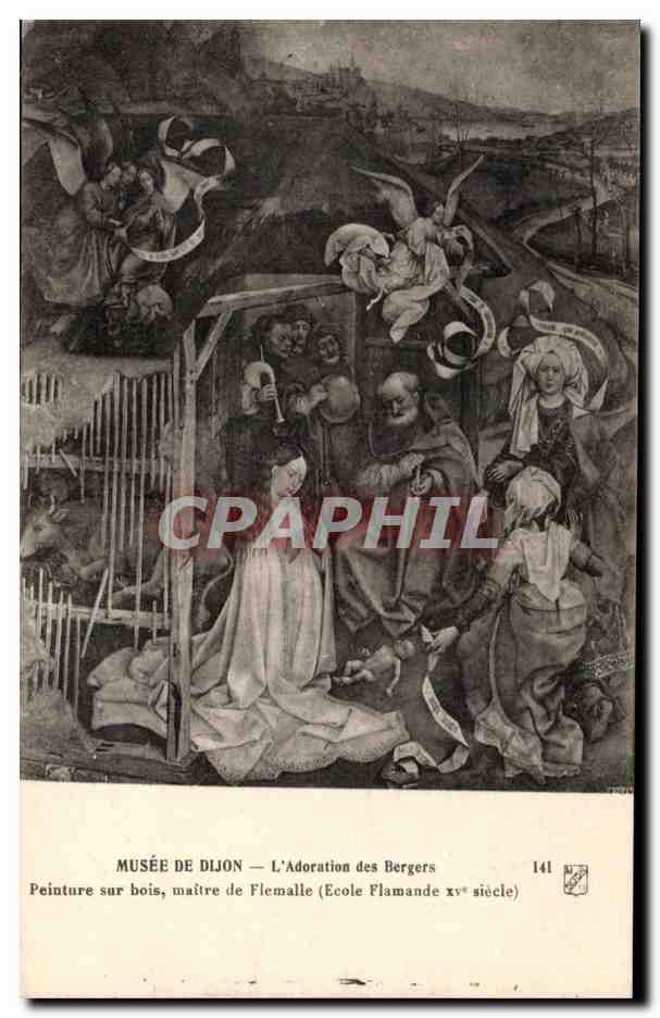 CPA Dijon Musee De L'Adoration des Bergers Peinture sur Bois maitre de Flemalle 