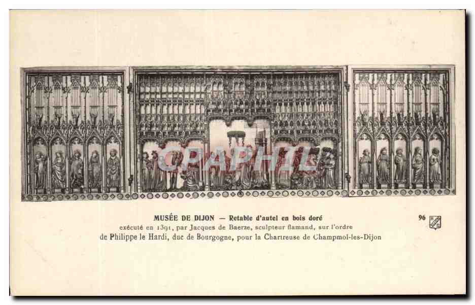 CPA Dijon Musee De Retable d'Autel en Bois Dore Jacques dee Baerze