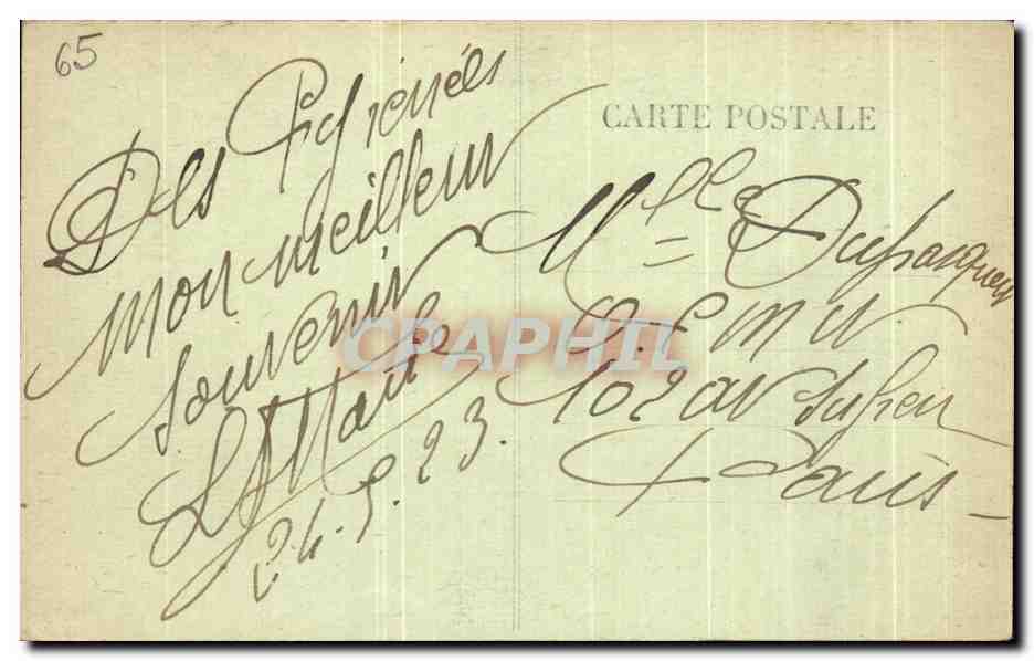Les Pyrénées — Le Lac de Gaube — Éditeur non identifié, n° 378 — Rückseite