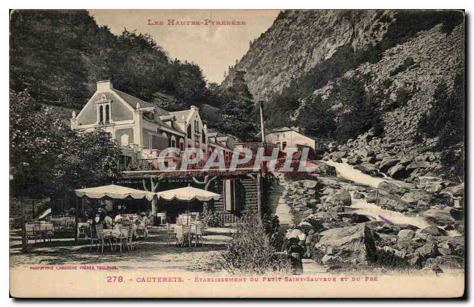 Cauterets — Établissement du Petit Saint-Sauveur et du Pré — Phototypie Labouché Frères, Trilhousa, n°278