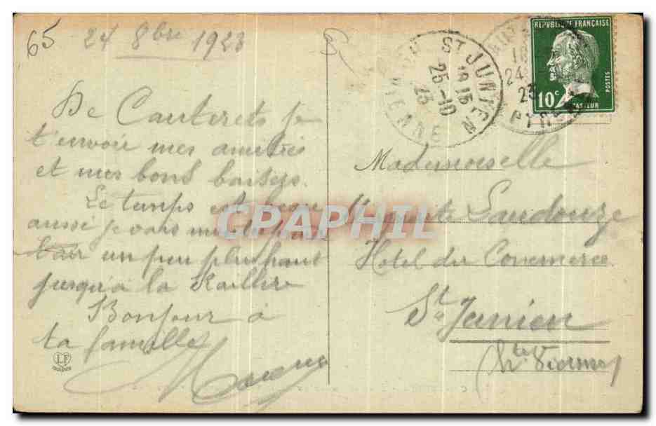 Cauterets — Établissement du Petit Saint-Sauveur et du Pré — Phototypie Labouché Frères, Trilhousa, n°278 — Rückseite