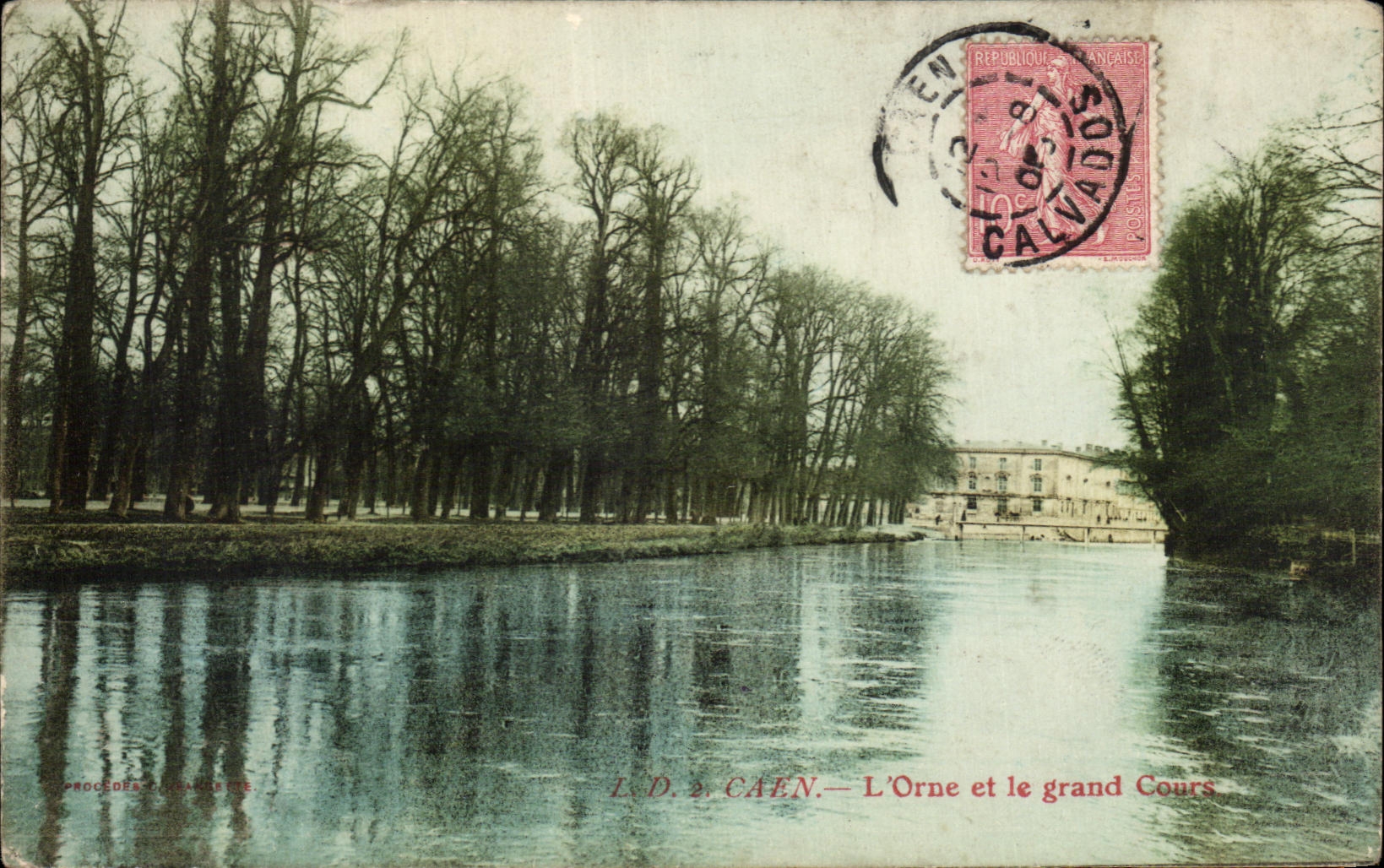 CPA Caen L'Orne et le grand Cours