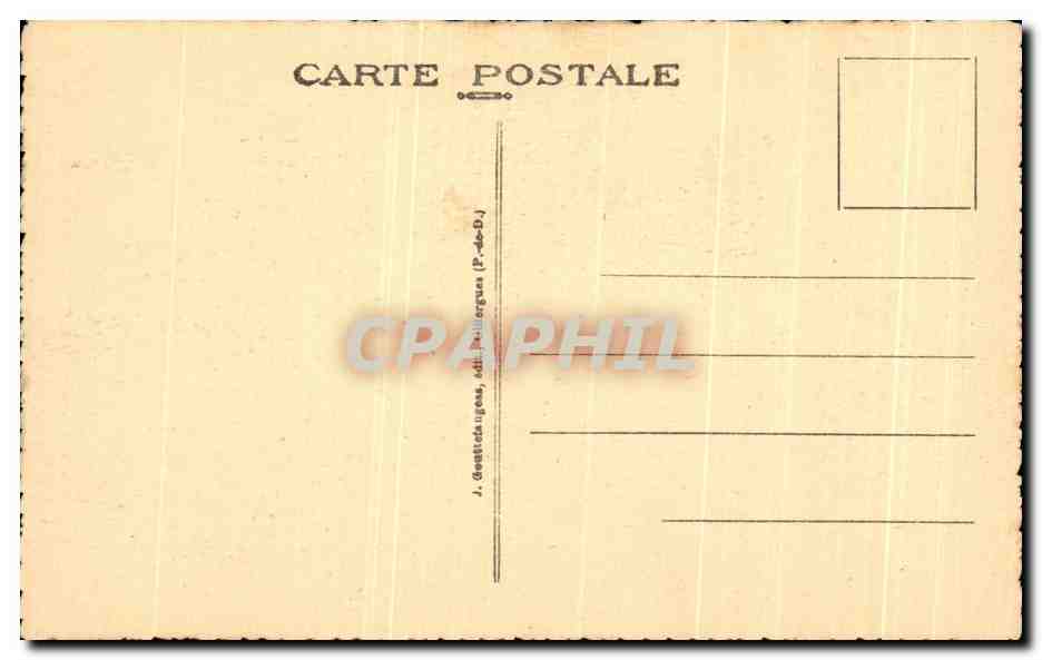 CPA Le Mont Dore Grand Hall de L'Etablisement thermal — Verso