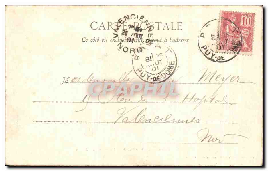 CPA Chermont Ferrand La Place De Jaude — Rückseite
