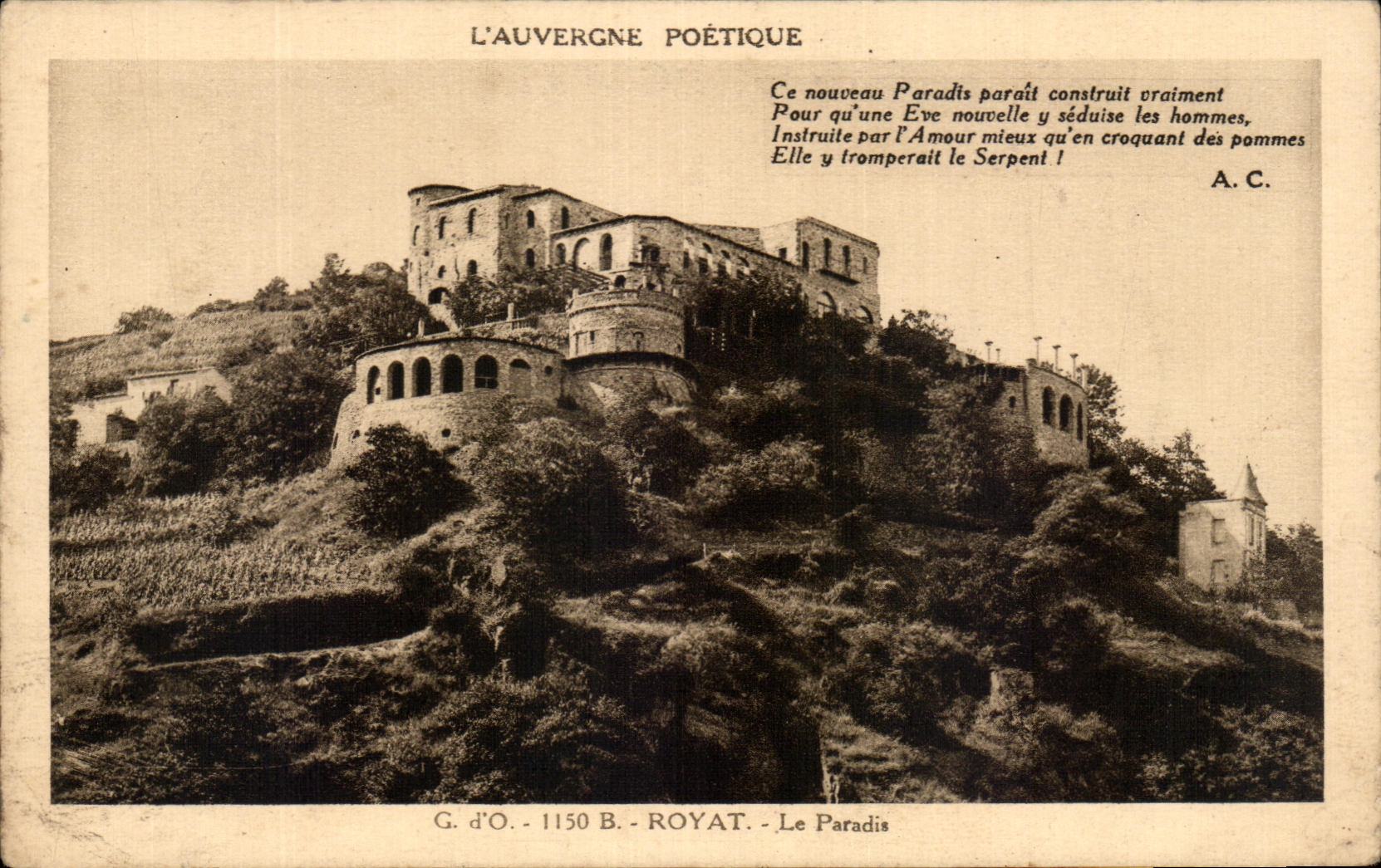 Le Paradis à Royat — L'Auvergne Poétique — G. d'O. - 1150 B. - Royat