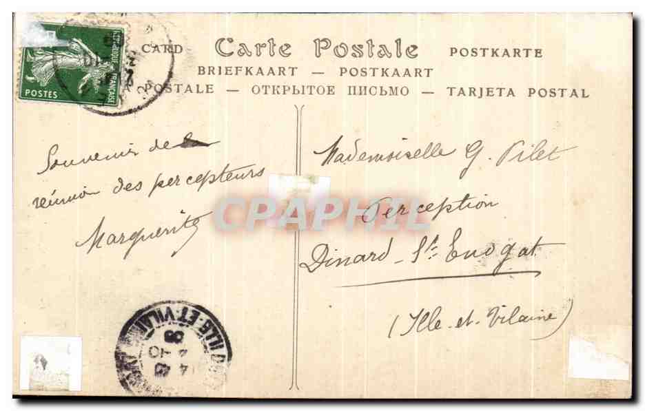 CPA Caen L'Eglise Saint Etienne Abbaye Aux Hommes Facade Ouest — Verso