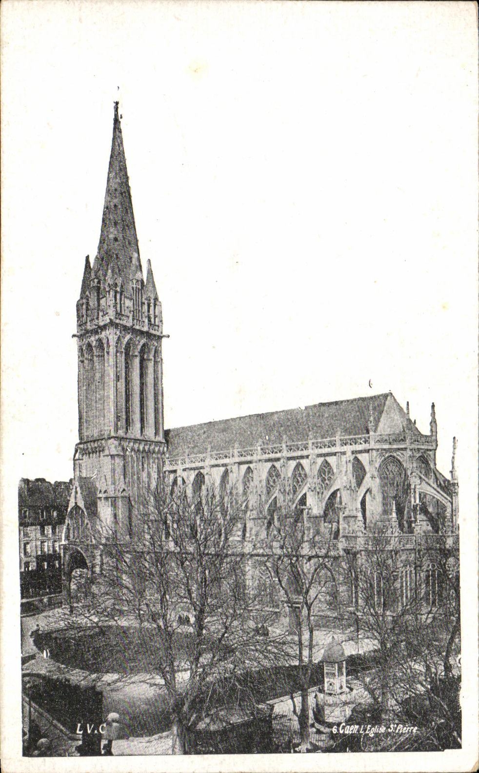 CPA Caen L' Eglise St Pierre