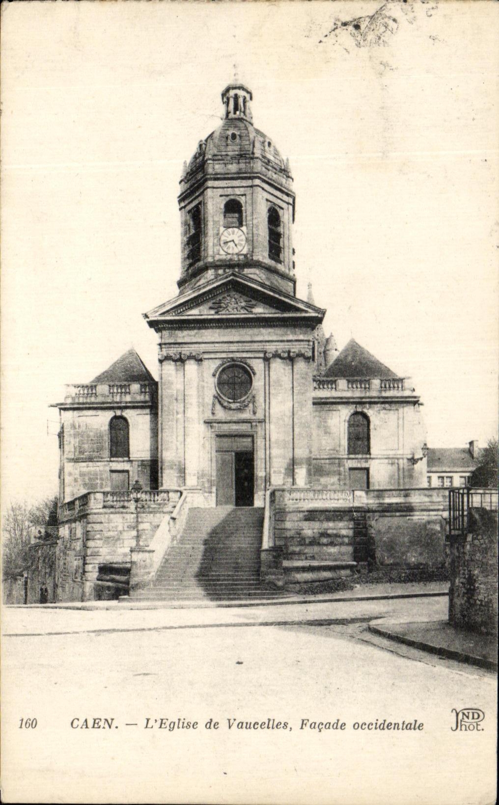 CPA Caen L'Eglise De Vaucelles Facade Occidentale