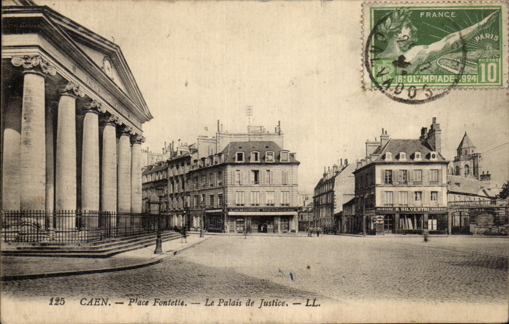 CPA Caen Place Fontelle Le Palais De Justice