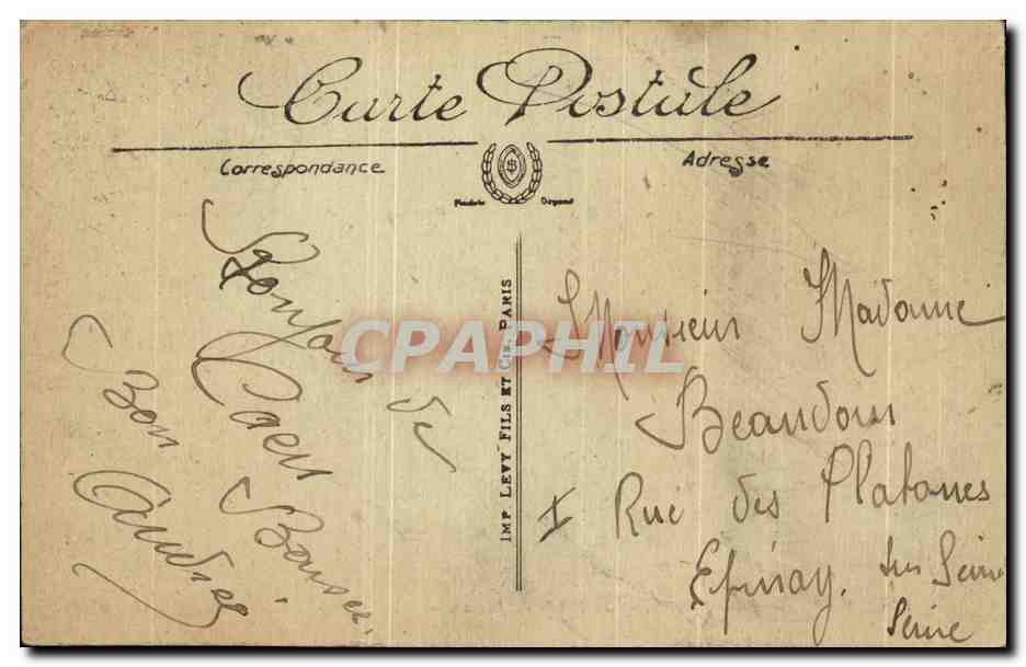 CPA Caen Place Fontelle Le Palais De Justice — Verso
