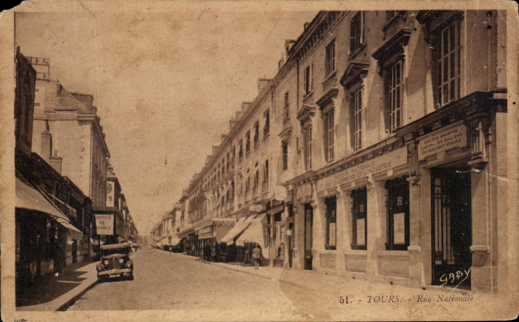 CPA Tours Rue Nationale