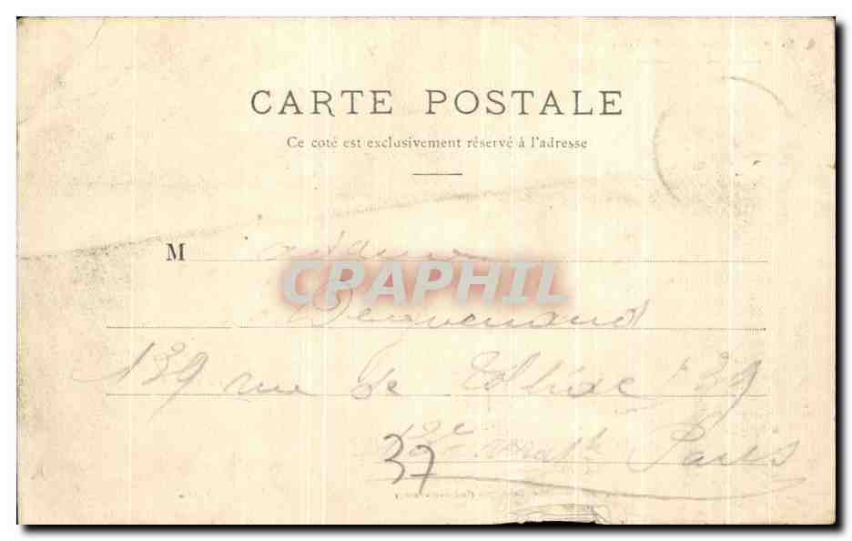 CPA Patrice Chateau De Rochecotte — Verso