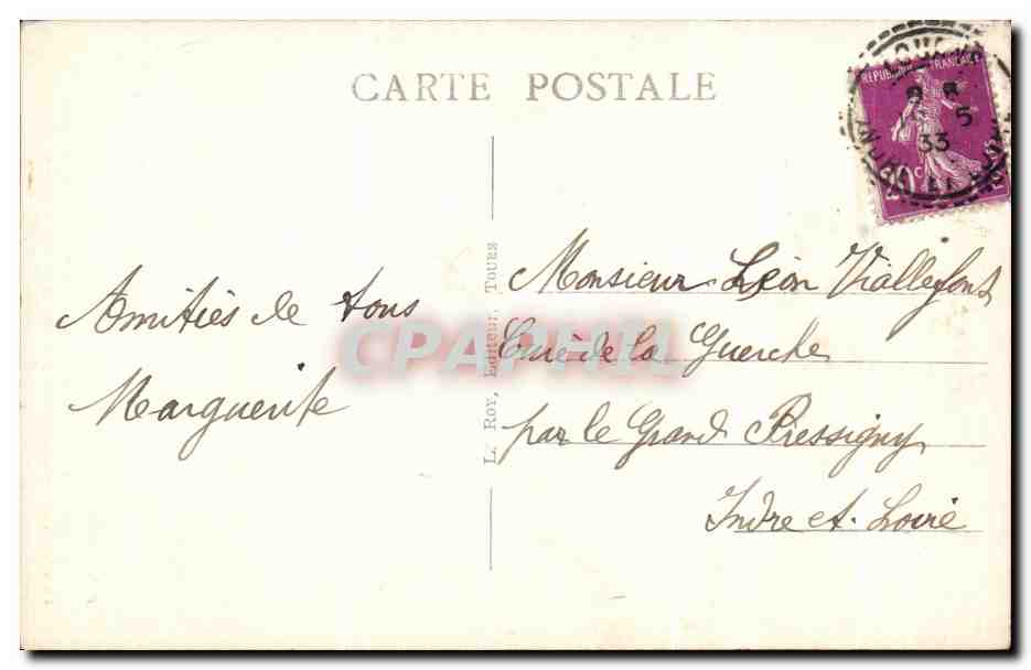 CPA Louans La Chapelle De La Salette Situee a l'Interieur De l'eglise Depuit — Rückseite
