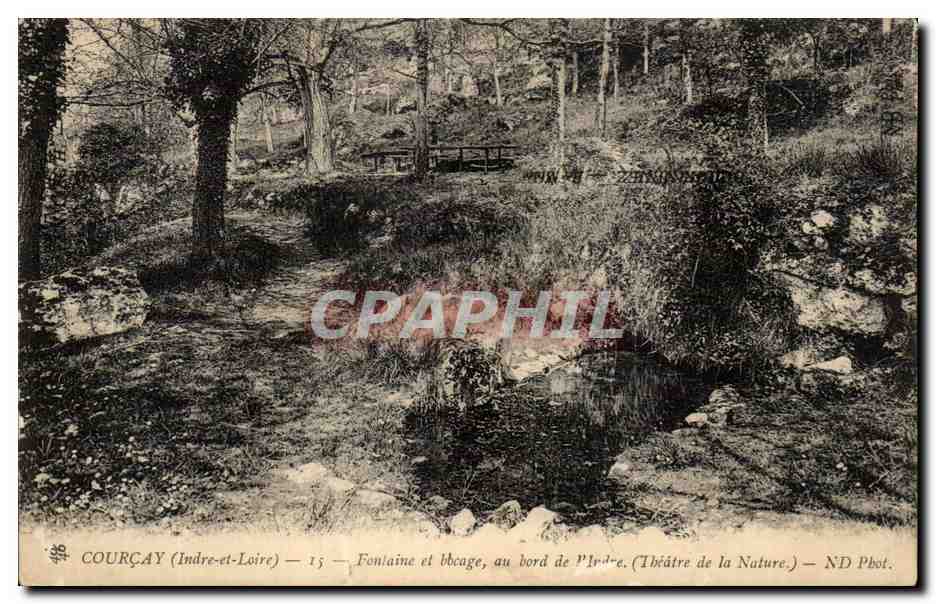 CPA Courcay Fontaine Et Bocage Au Bord Dr Indre Theatre de la nature