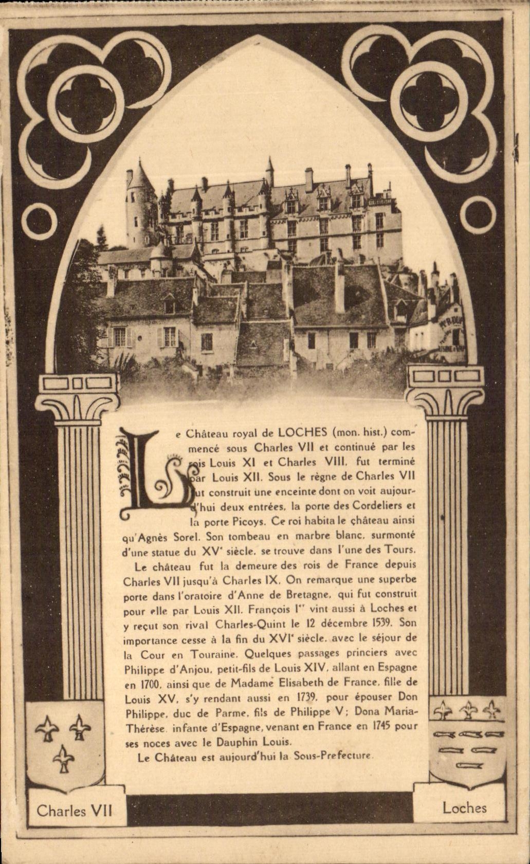 CPA Le Chateau Royal Loches