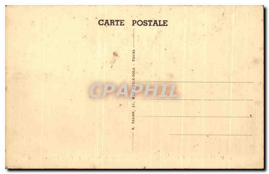 CPA Azay Sur Cher Ancienne Abbaye De St Jean Du Grais Salle Du Chapitre Et Le Puits — Rückseite