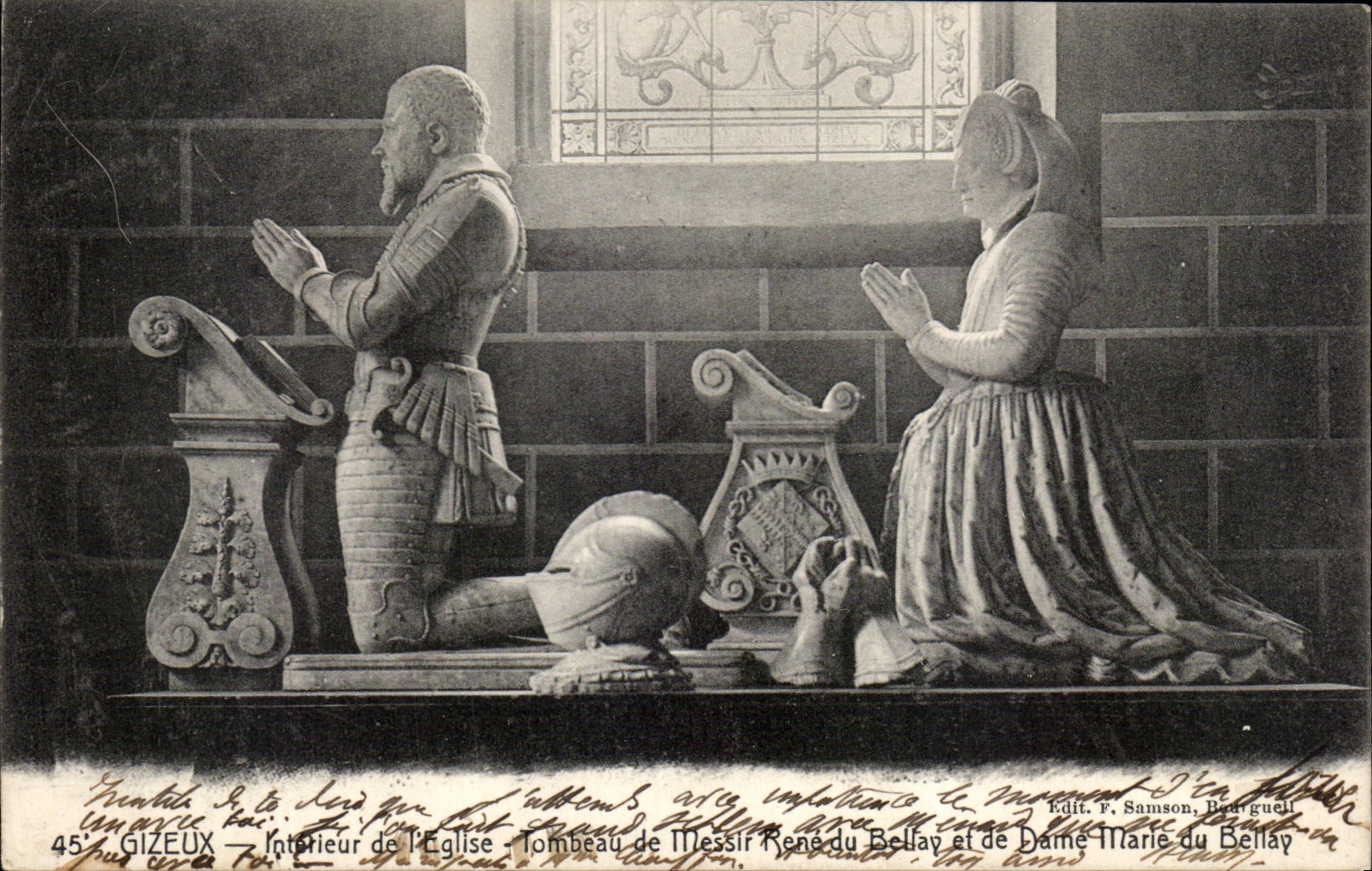 CPA Gizeux Interieur De l'Eglise Tombeau De Messir Rene Du Bellay Et De Dame Marie Du Bellay et de Dame Marie du Bella