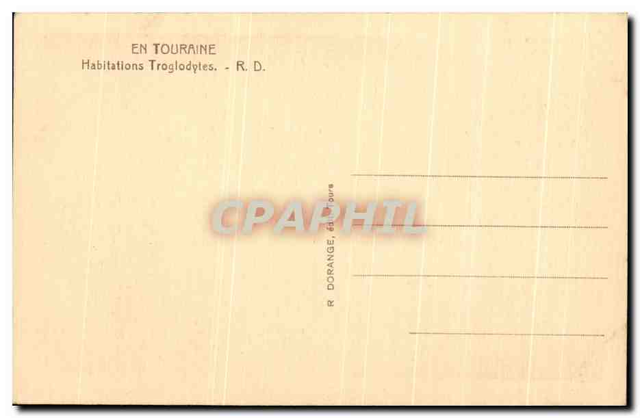 CPA En Touraine Habitations Troglodytes — Rückseite