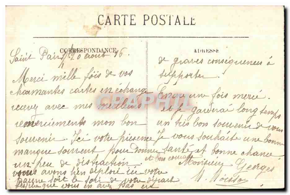 Saint-Pair-sur-Mer — Vue sur la Baie et sur Granville — LL. — Rückseite