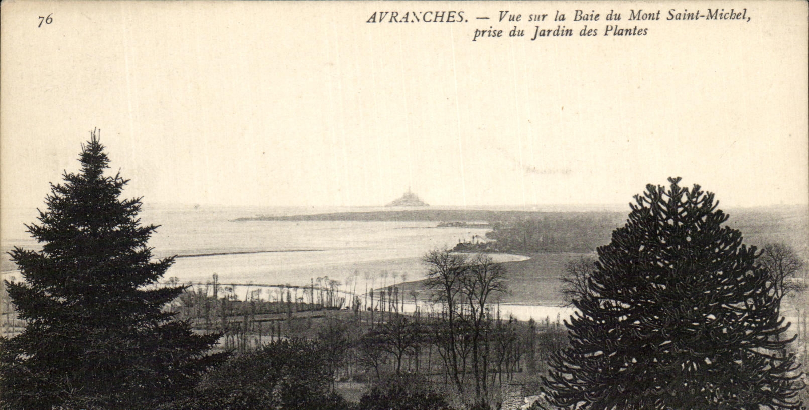 Avranches — Vue sur la Baie du Mont-Saint-Michel, prise du Jardin des Plantes — n°76