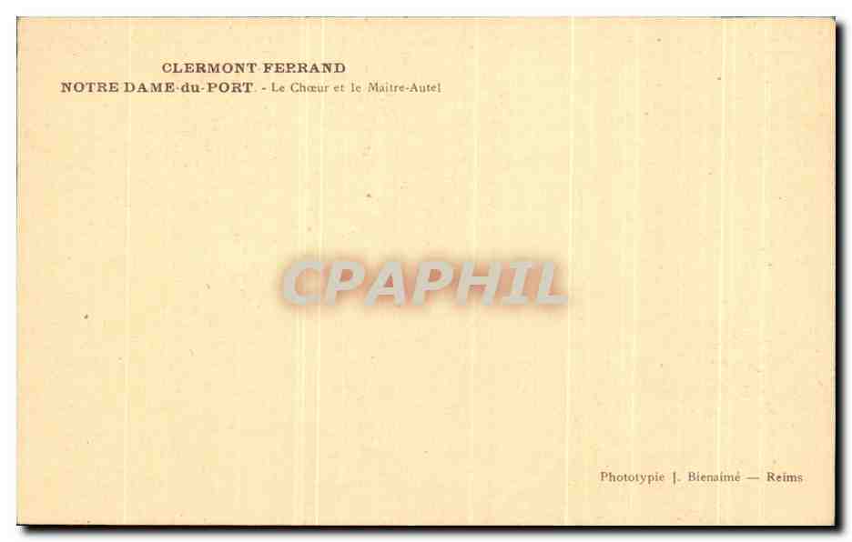 Notre-Dame-du-Port — Clermont-Ferrand — Le Chœur et le Maître-Autel — Reverso