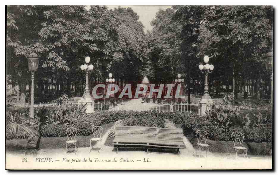 CPA Vichy Vue Prise De La Terrasse Du Casino
