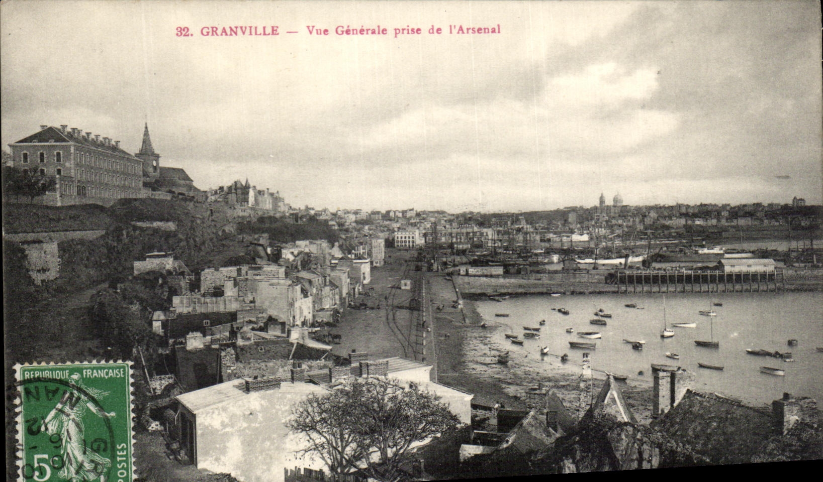 CPA Granville Vue Generale Prise De L'arsenal