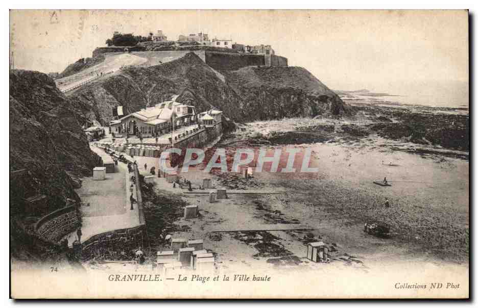 Granville — Die Strandpromenade und die Oberstadt — Collections ND Phot