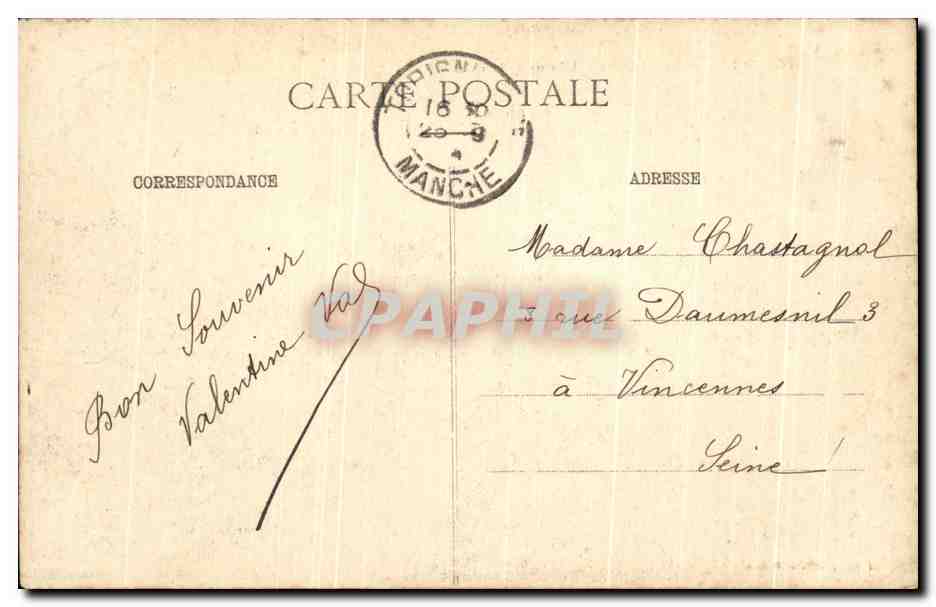 TORIGNI-sur-VIRE (Manche) — L'Etang et le vieux Château — J. Sorel, éditeur, Rennes — Rückseite