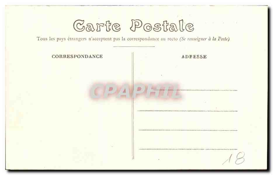 CPA Bourges Hotel Lallemant La Tourelle Et Porte d'Entree — Rückseite
